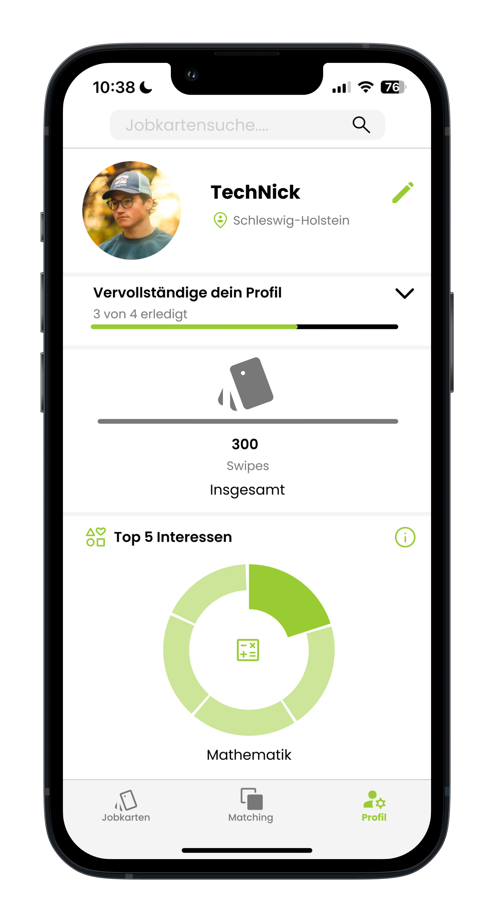 Das Profil in der App